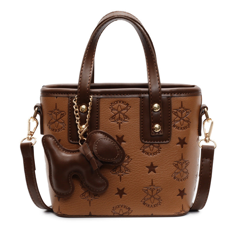 Ladies Mini Handbag with Playful Pendant