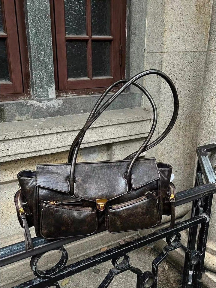 Retro Style Leather Handbag