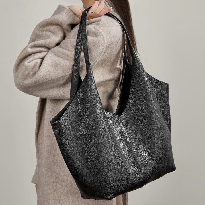 Women's tote bag in modern minimalist design with spacious interior layout