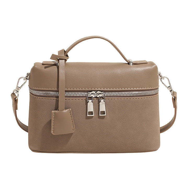 Women's mini shoulder bag with practical compartments