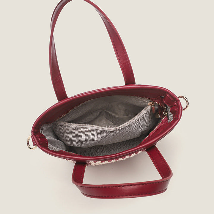 Women’s tote bag with elegant fabric and stylish accents