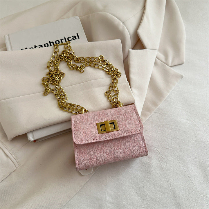 Ladies mini wallet with elegant chain decoration