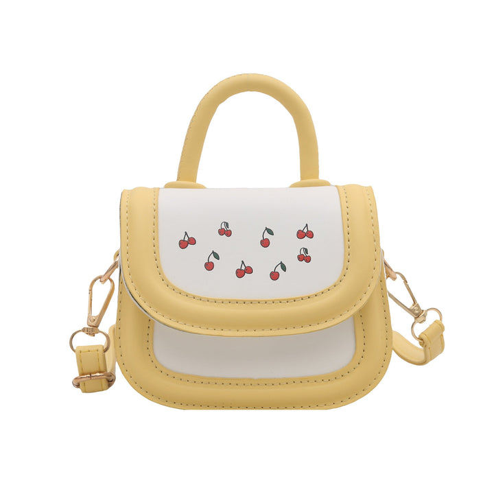 Ladies stylish mini handbag with fruity cherry motif