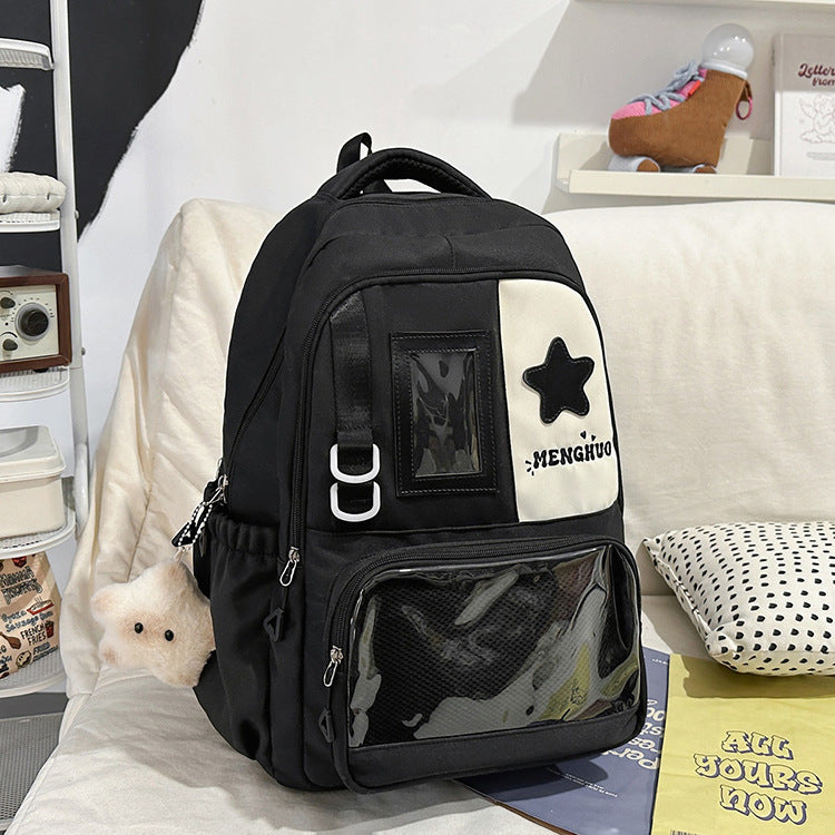 Functional School Backpack with Clear Pocket