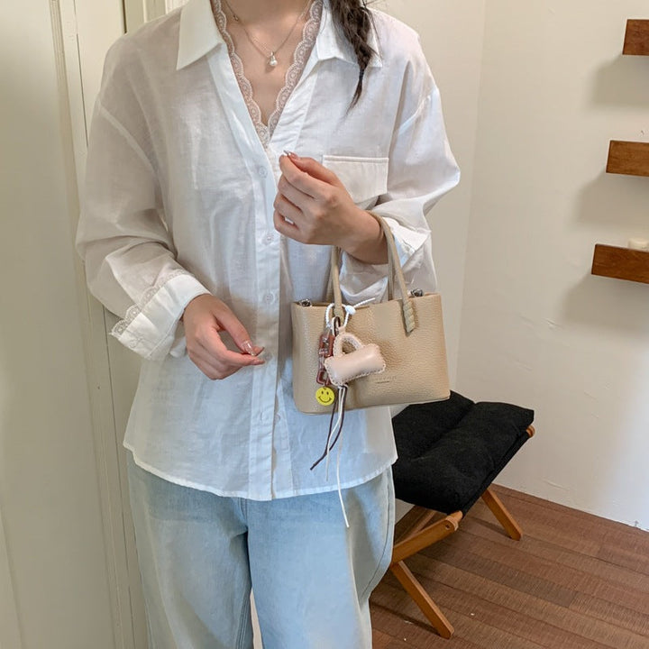 Women Mini-Handbag with fashionable drawstring