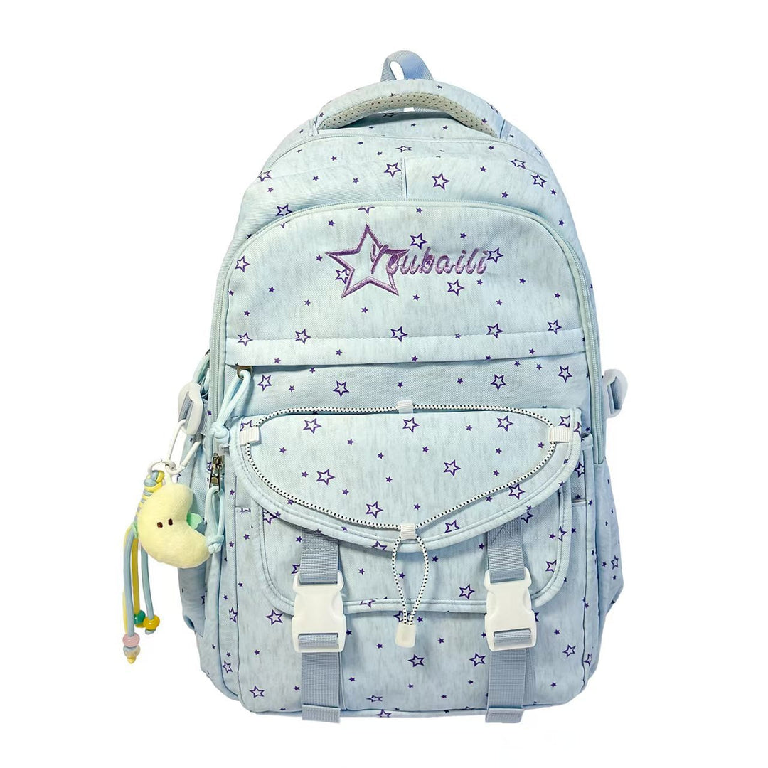Star Patterned Student Backpack
