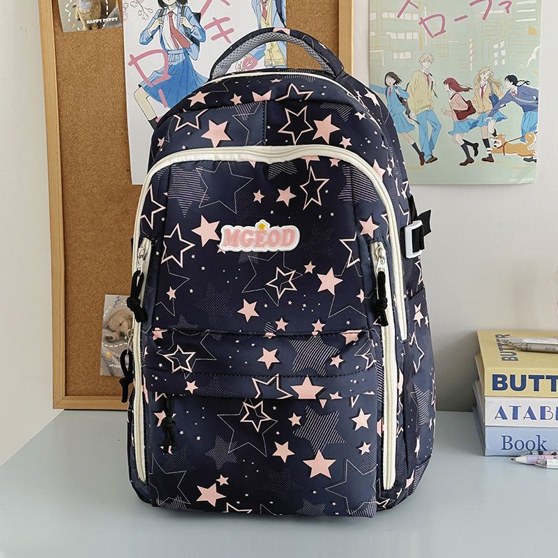 Star-Printed Multifunctional Backpack
