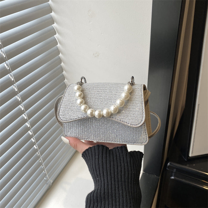 Women Mini Handbag with Bead Accent