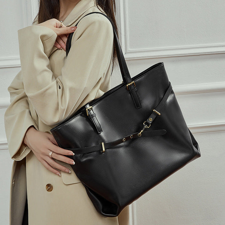 Women's elegant tote bag with practical interior design and stylish accents