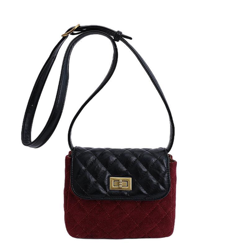 Women elegant shoulder bag with matte finish and textured design