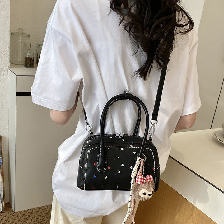 Women's Mini Handbag with Colorful Star Motif