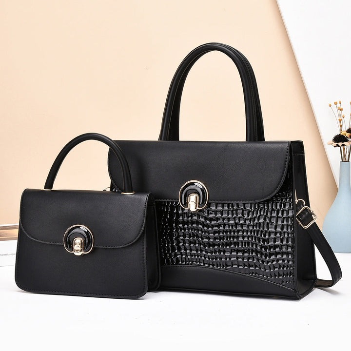 Women's Handbag Set with Luxurious Crocodile Leather Design