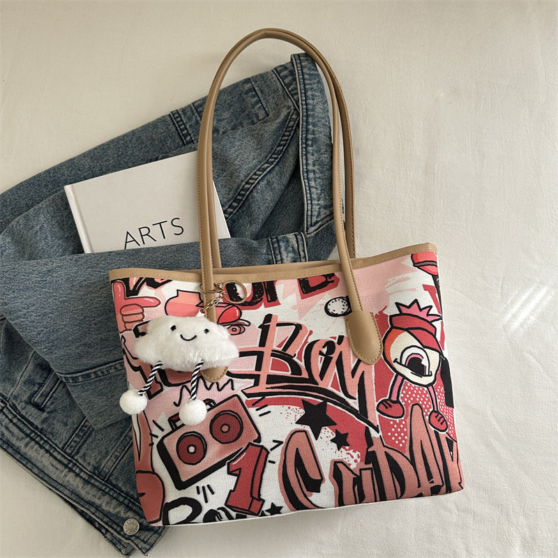 Women's Tote Bag with imaginative space travel motif