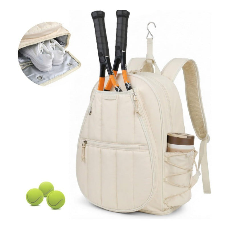 Sporty backpack with special compartments for tennis equipment
