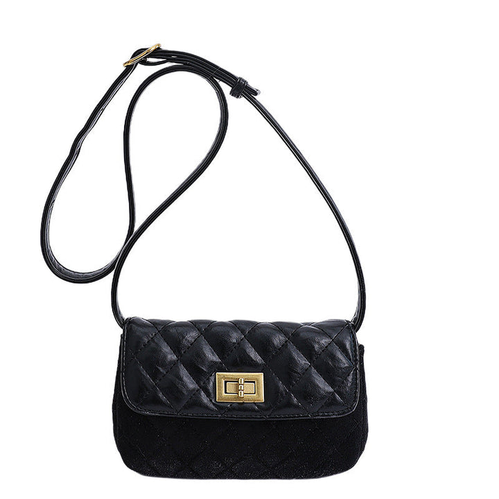 Women elegant shoulder bag with matte finish and textured design