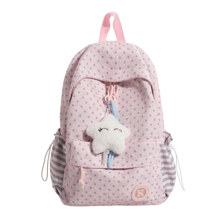 Star-Patterned Plush Backpack