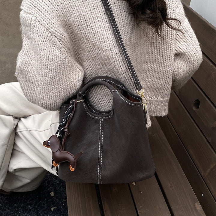 Women supple hobo bag with removable mini wallet