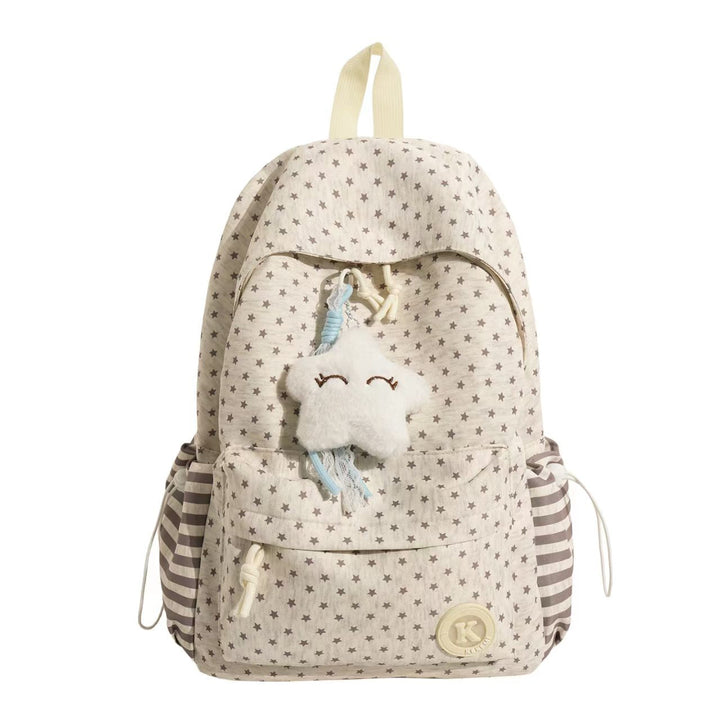 Star-Patterned Plush Backpack
