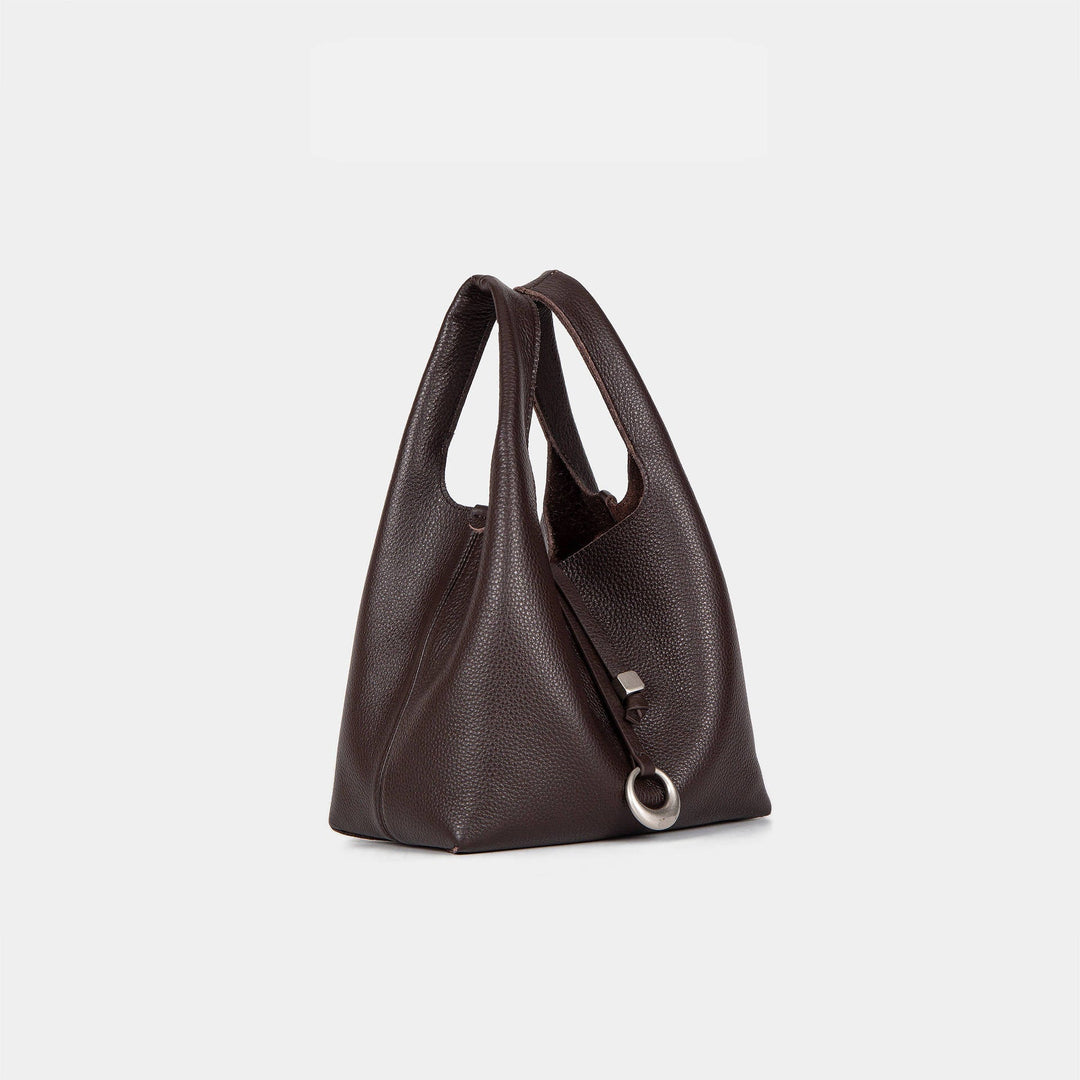 Women's elegant tote bag with innovative closure
