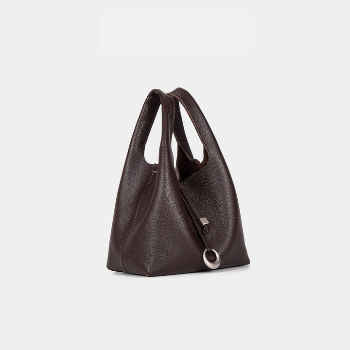Women's elegant tote bag with innovative closure