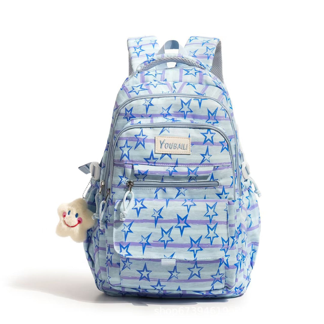 Star-Printed Casual Backpack