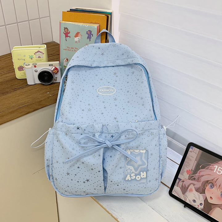 Star-Printed Casual Backpack