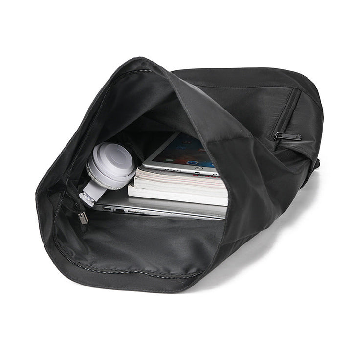 Urban Backpack with Modern Fold Closure and Versatile Compartments