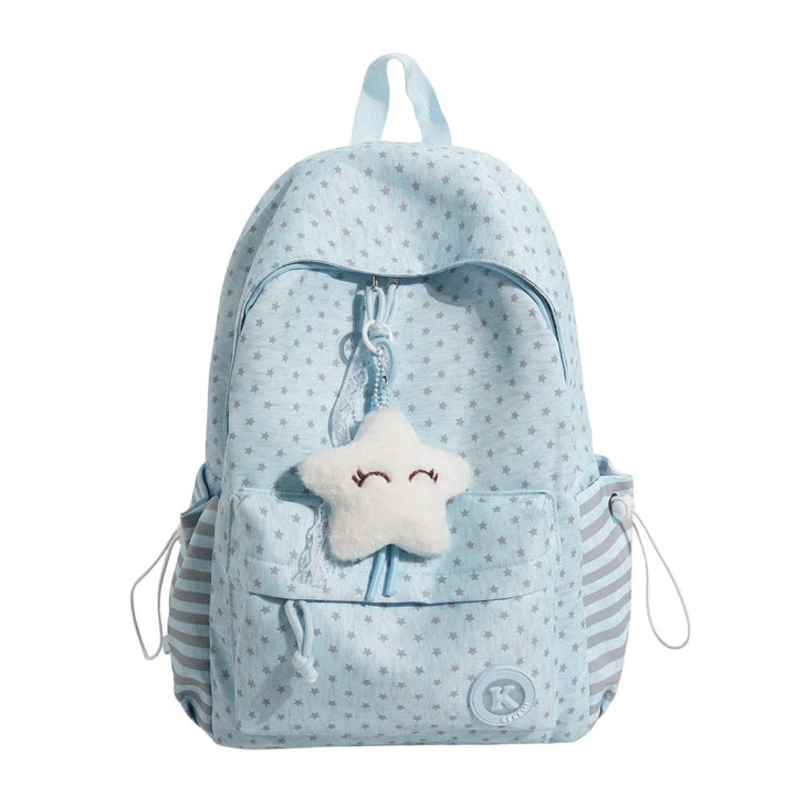 Star-Patterned Plush Backpack