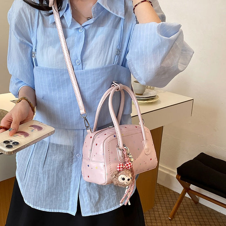 Women's Mini Handbag with Colorful Star Motif