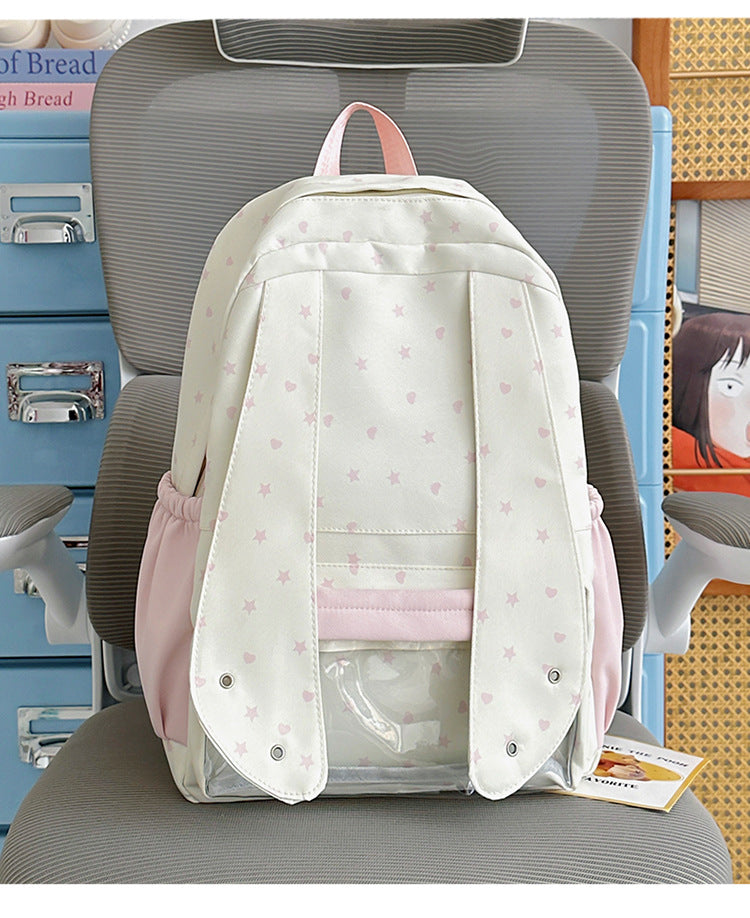 Comfortable Star-Printed School Backpack