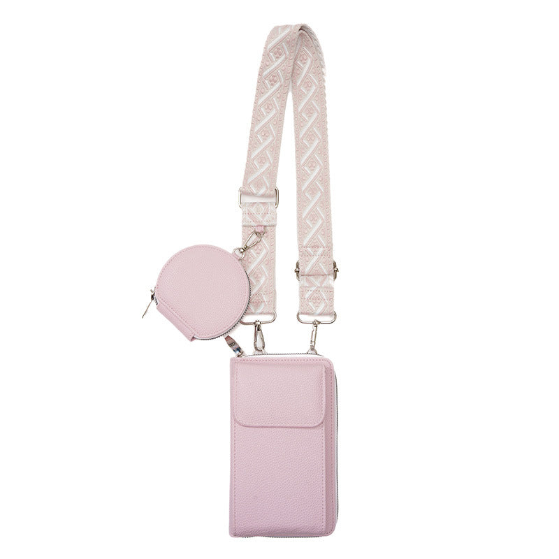 Shoulder bag with phone pocket