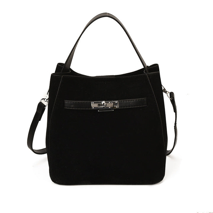 Ladies elegant suede tote bag