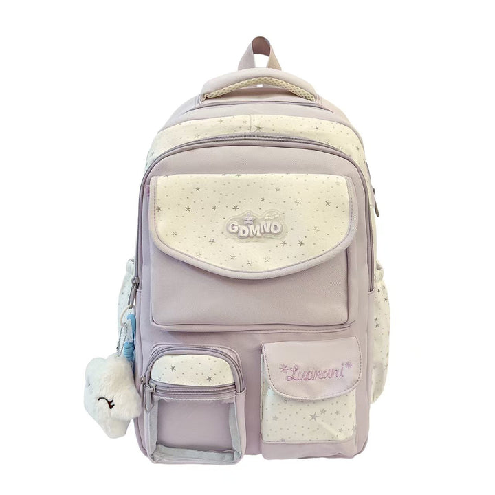 Star Patterned School Backpack