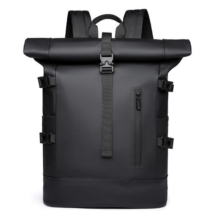 Durable rolltop backpack with ergonomic design