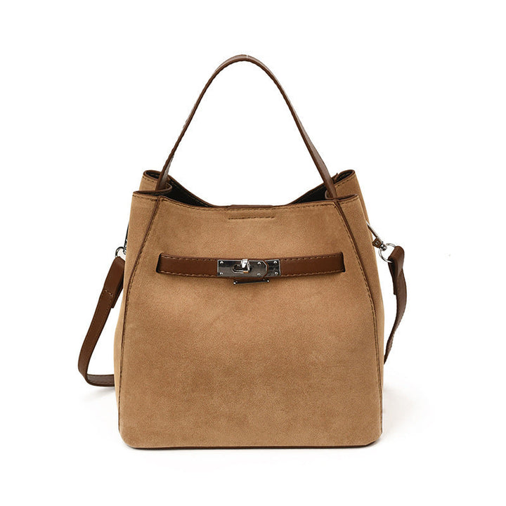 Ladies elegant suede tote bag