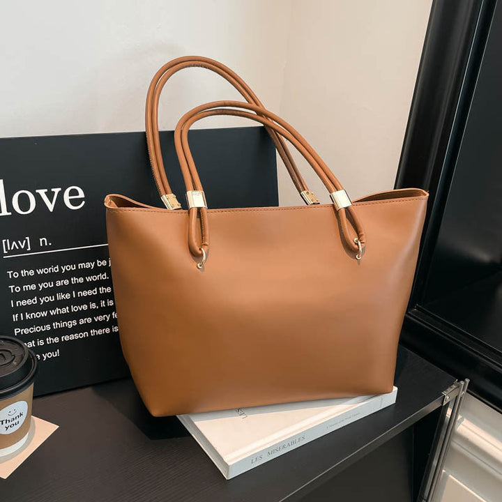 Women elegant tote bag with high-quality carrying handles and practical compartments