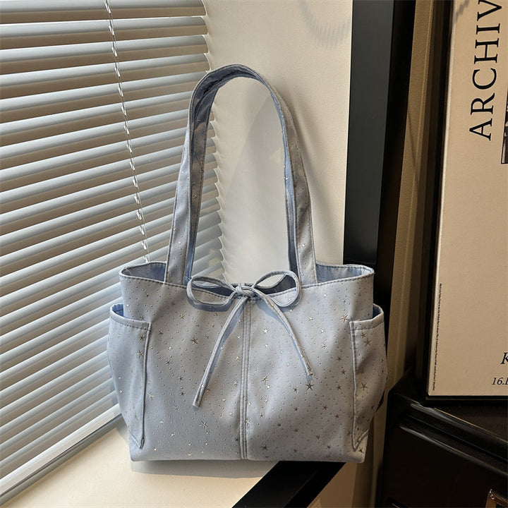 Women's Tote Bag with Sparkling Star Design