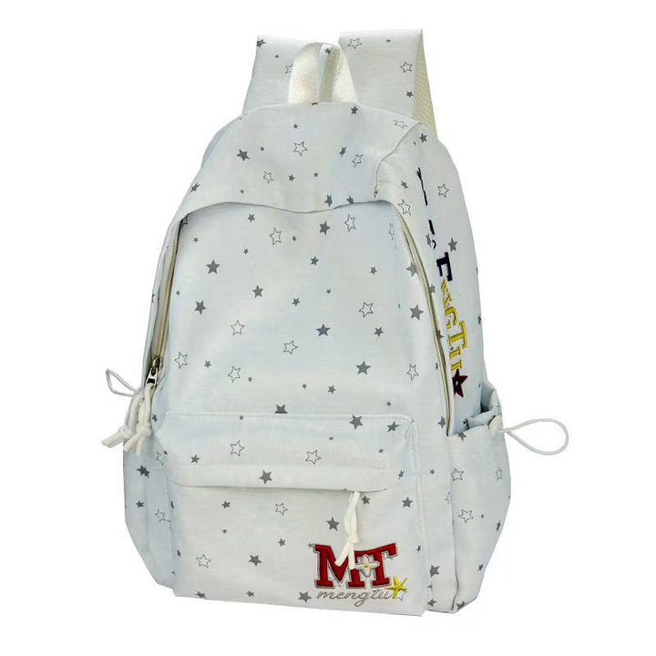 Star-Print Student Backpack
