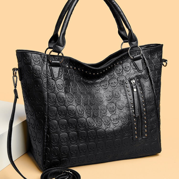 Women's fashionable tote bag with playful design