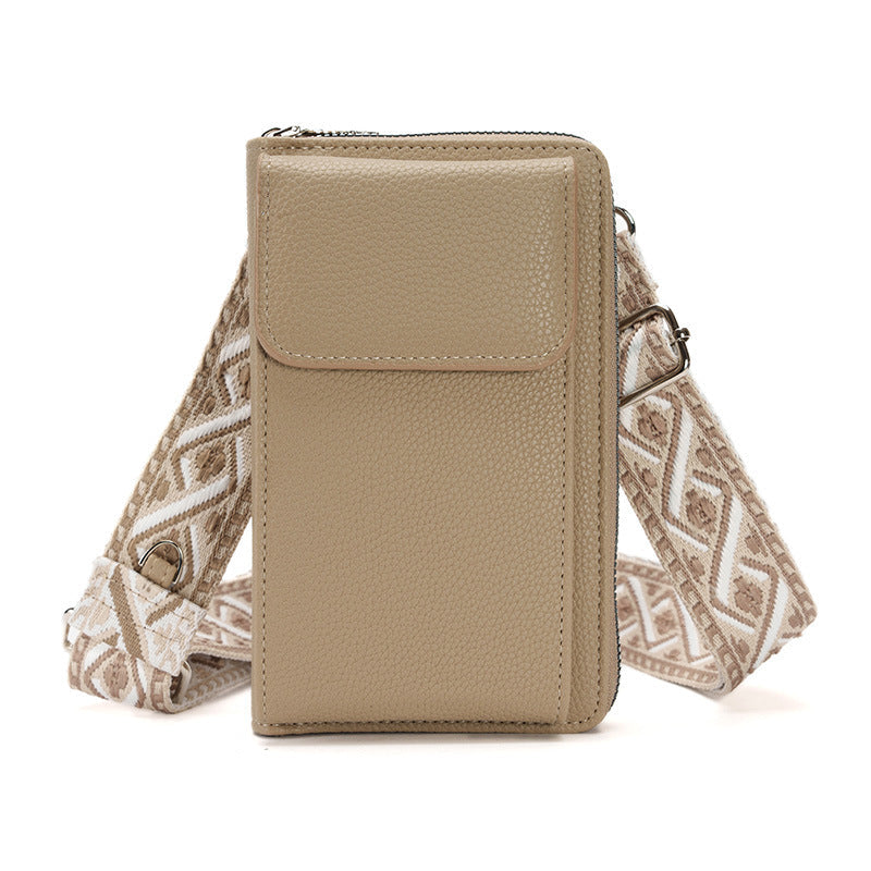 Shoulder bag with phone pocket