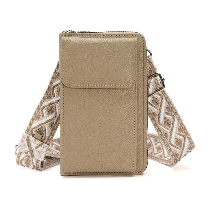Shoulder bag with phone pocket