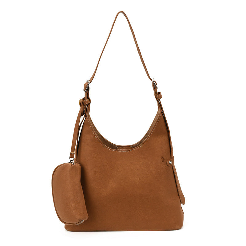 Women's shoulder bag with removable mini organizer