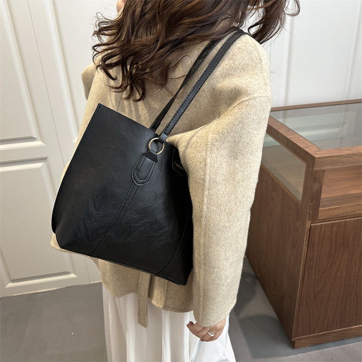 Women's elegant shopping bag with textured design