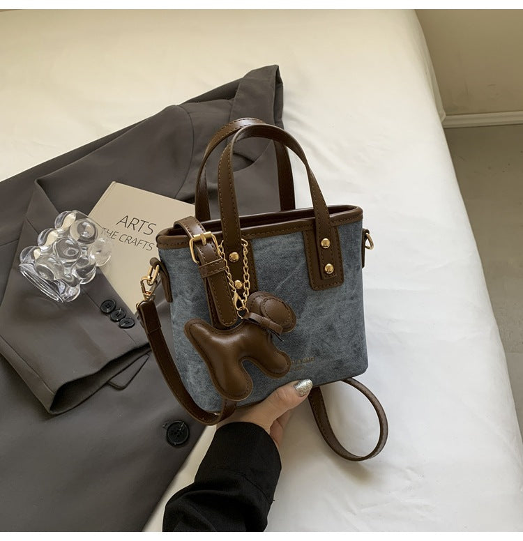 Women's mini handbag with removable charm