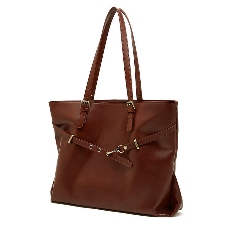 Women's elegant tote bag with practical interior design and stylish accents