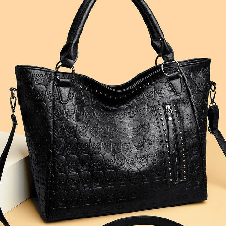 Women's fashionable tote bag with playful design