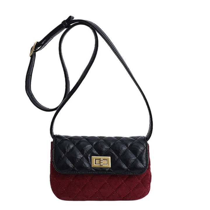 Women elegant shoulder bag with matte finish and textured design
