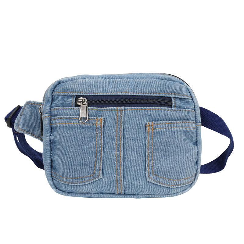 Compact Denim Crossbody Bag