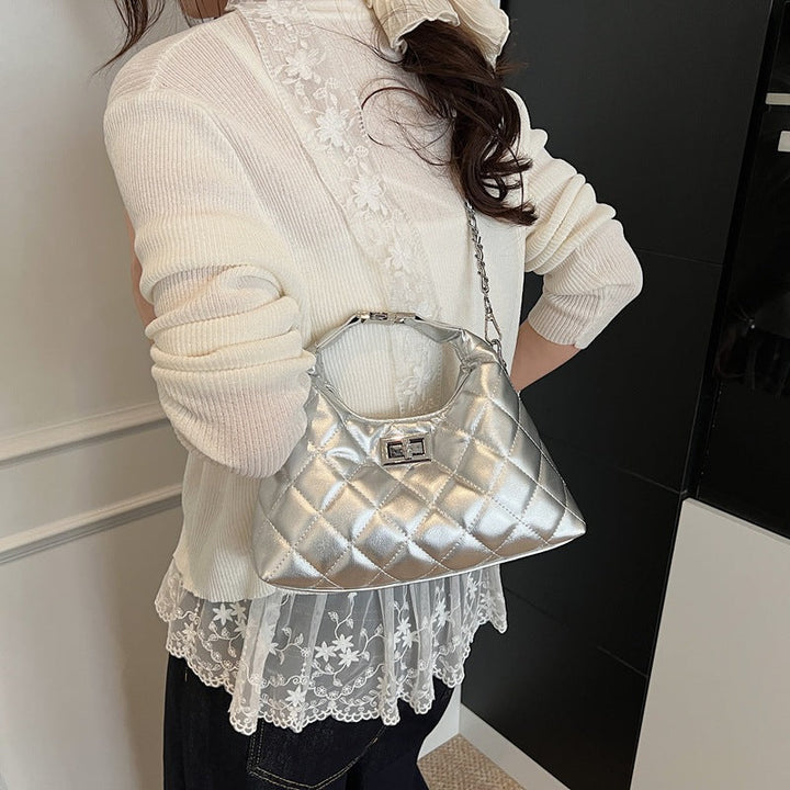 Women Mini-Bag with elegant quilted design and stylish chain closure