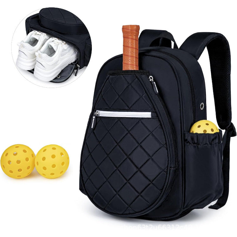 Sport backpack with separate shoe compartment and external ball pockets